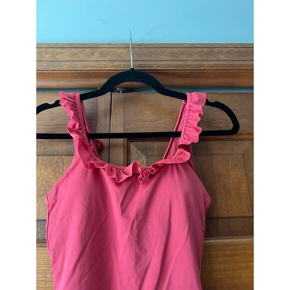 NWT Andie Women's The Hydra One Piece Swimsuit Ruffle Rosette Pink Size S - Picture 3 of 14